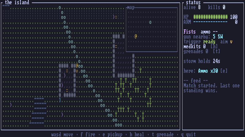 ascii-royale gameplay
